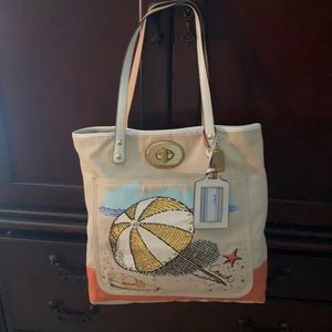 Limited Edition Summer Coach Beach Theme Tote
